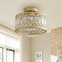 Modern Crystal Round Flush Mount Ceiling Light