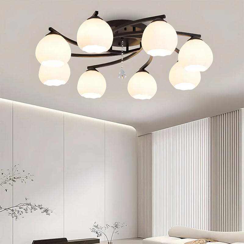 Contemporary Globe Glass Ceiling Light