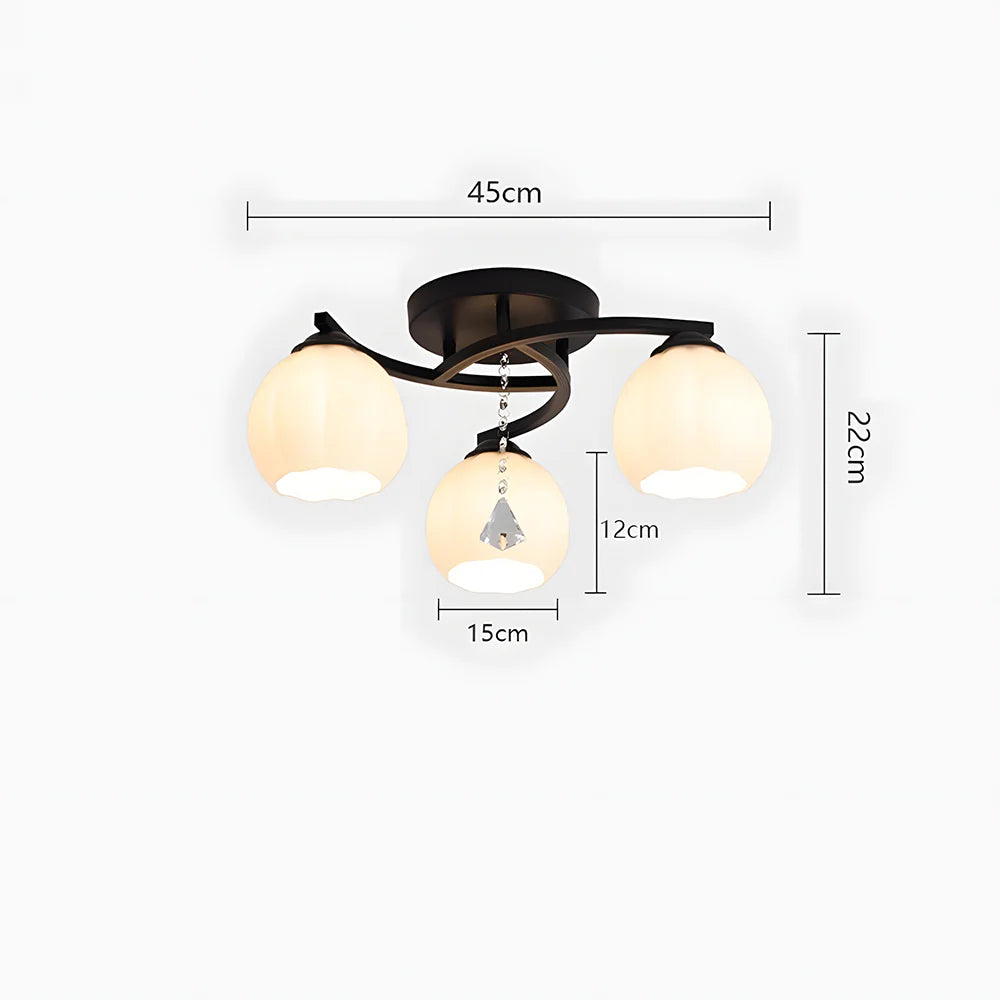 Contemporary Globe Glass Ceiling Light