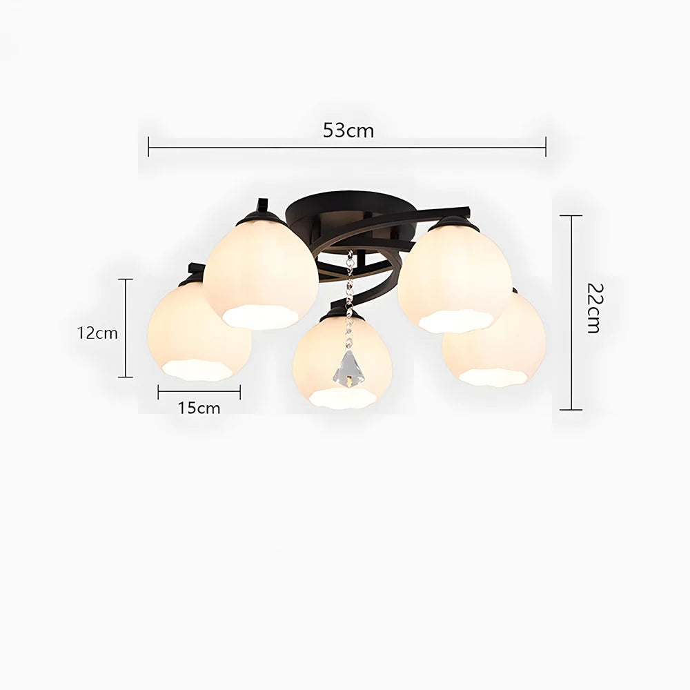 Contemporary Globe Glass Ceiling Light