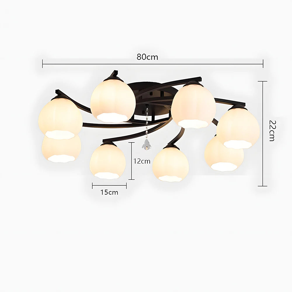 Contemporary Globe Glass Ceiling Light