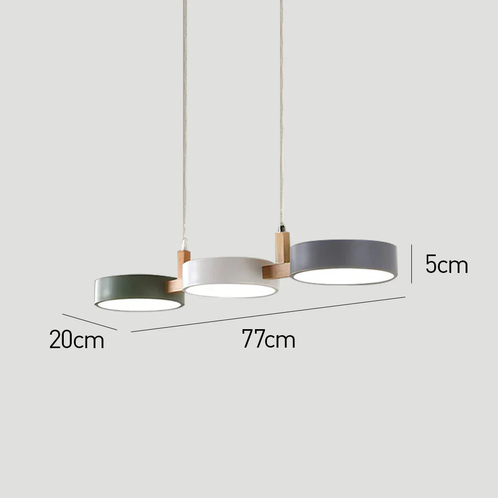 Lampada a sospensione a cilindro moderno in metallo nordico