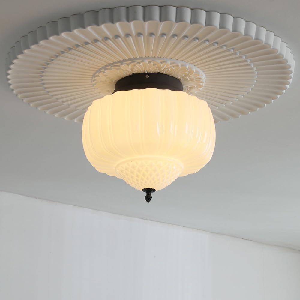 Classic Circular Glass Ceiling Light