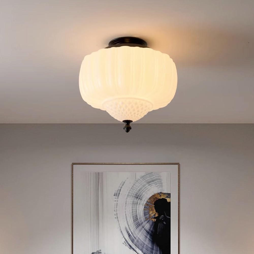 Classic Circular Glass Ceiling Light