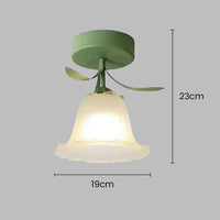 French-Style Stained Glass Flower Lamp