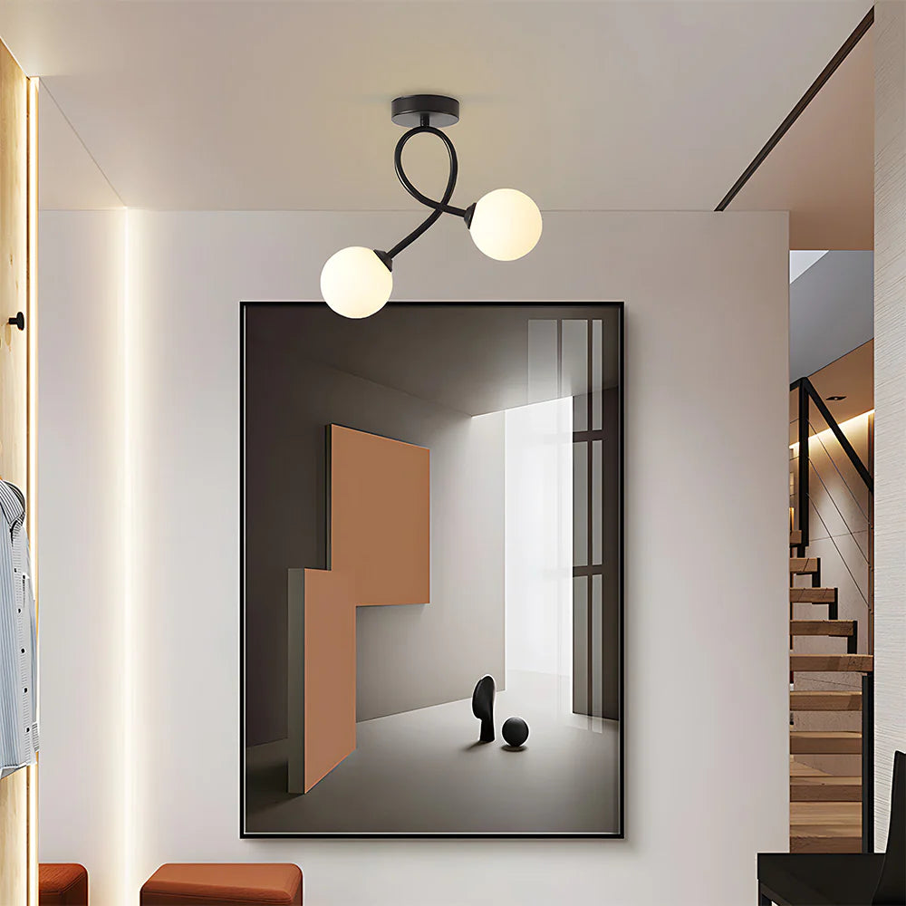 Plafoniera in vetro creativo moderno nordico