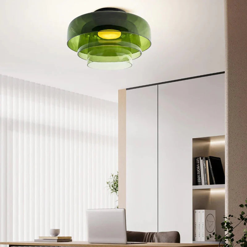 Glarefusion Creative Multi-couches Tloory vitrail plafond de plafond