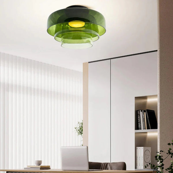 Glarefusion Creative Multi-Layer Buntglas Deckenleuchte