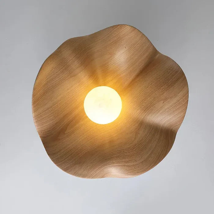 Valnødbladformet moderne minimalistisk soveværelsesloftslampe