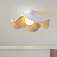 Valnødbladformet moderne minimalistisk soveværelsesloftslampe