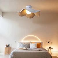 Valnødbladformet moderne minimalistisk soveværelsesloftslampe