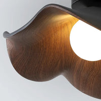 Valnødbladformet moderne minimalistisk soveværelsesloftslampe