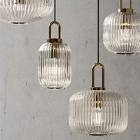 Glarefusion Modern Simple Clear Light Stripe LED Chandelier