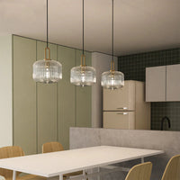 Glarefusion Modern Simple Clear Light Stripe LED Chandelier