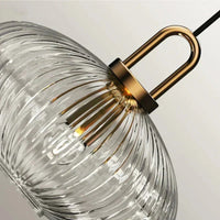 Glarefusion Modern Simple Clear Light Stripe LED Chandelier