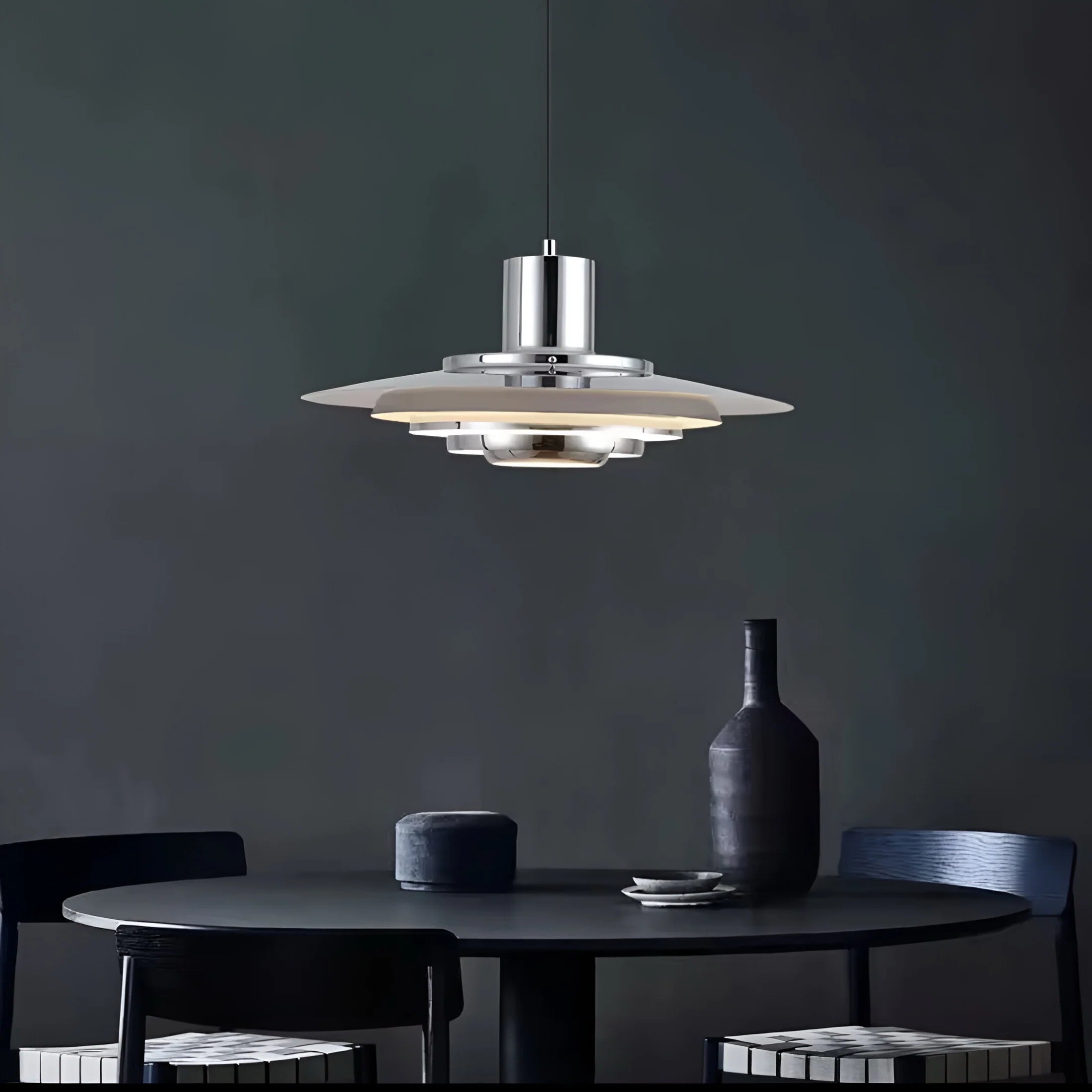 Lampada a Sospensione con Dischi Sovrapposti Eleganza Nordica