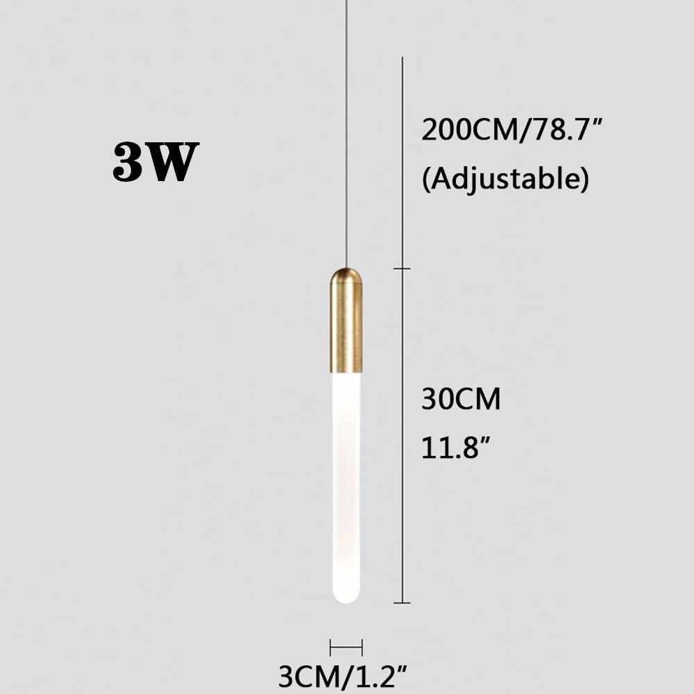 Moderne lange Rohrzylindrische Suspension Anhänger Licht