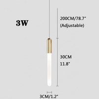 Moderne lange Rohrzylindrische Suspension Anhänger Licht