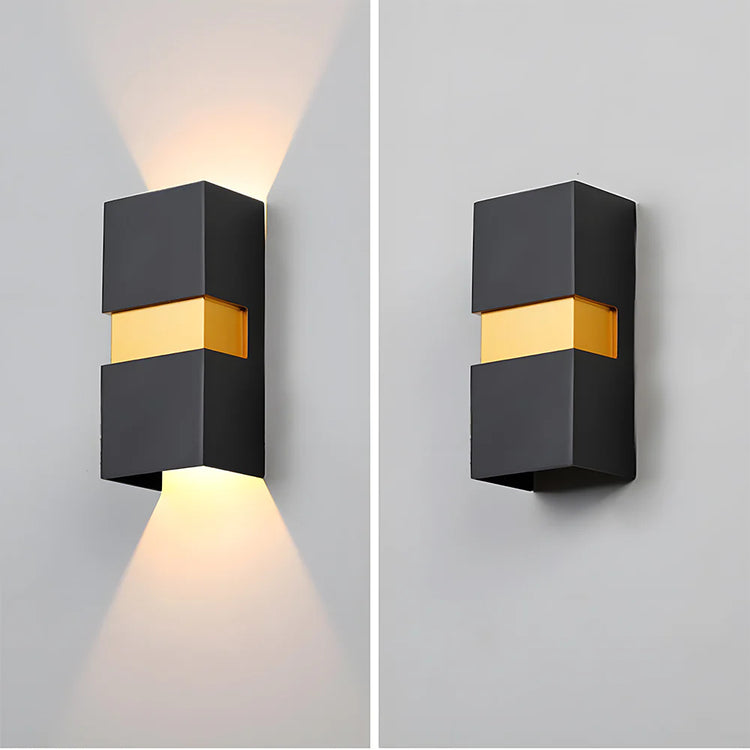 Modern Rectangular Double Head LED Outdoor Wall Lamp