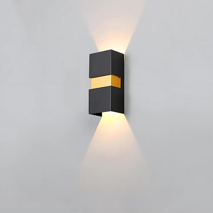 Modern Rectangular Double Head LED Outdoor Wall Lamp