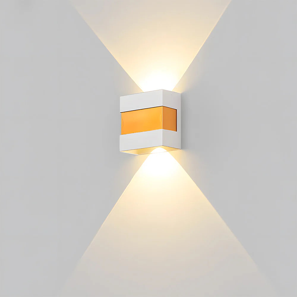 Moderna lampada da parete per esterni a LED rettangolare a doppia testa