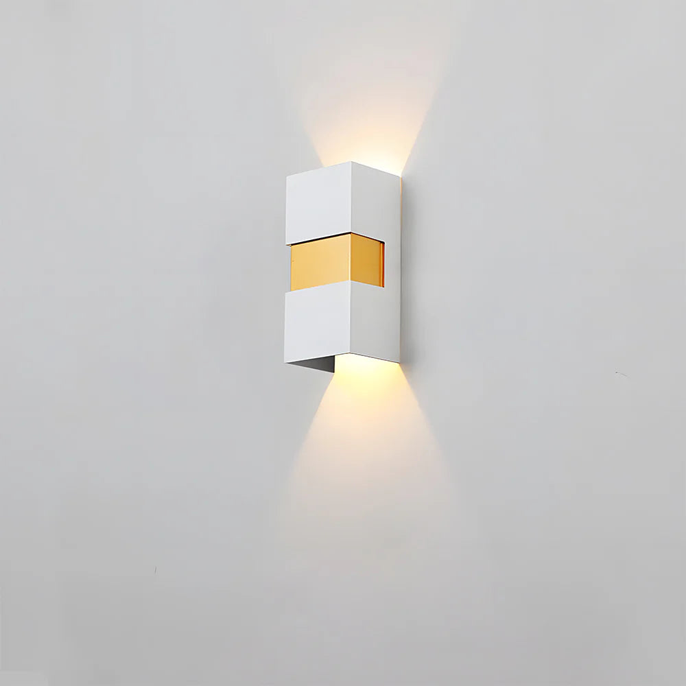 Moderna lampada da parete per esterni a LED rettangolare a doppia testa