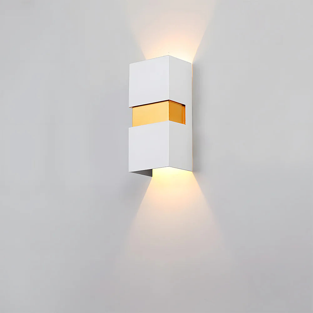 Moderna lampada da parete per esterni a LED rettangolare a doppia testa