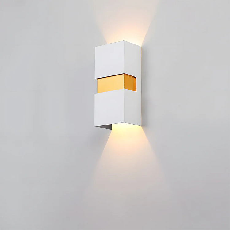 Modern Rectangular Double Head LED Outdoor Wall Lamp