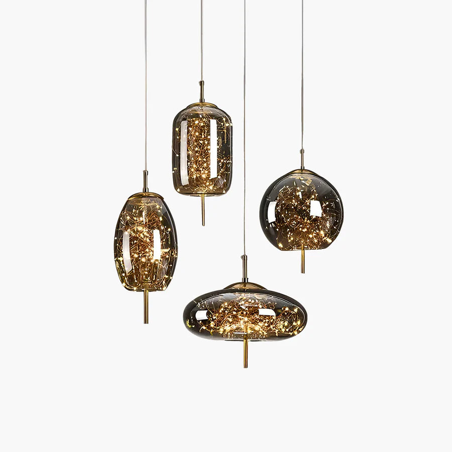 Moderne udsøgt glas pendel
