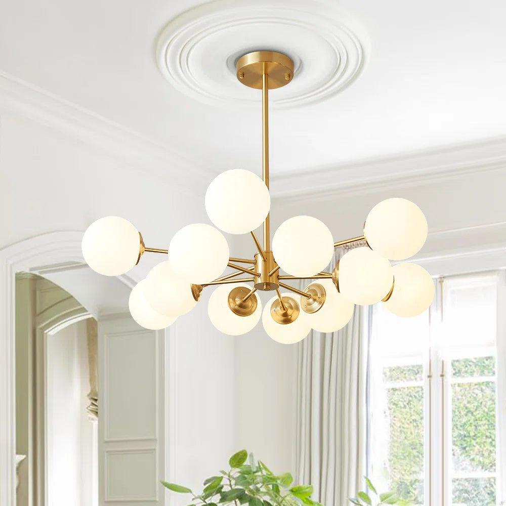 Nordic Ball Cream Glass lysekrone