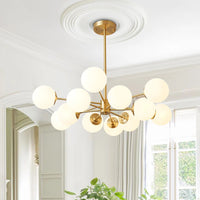 Nordic Ball Cream Glass lysekrone