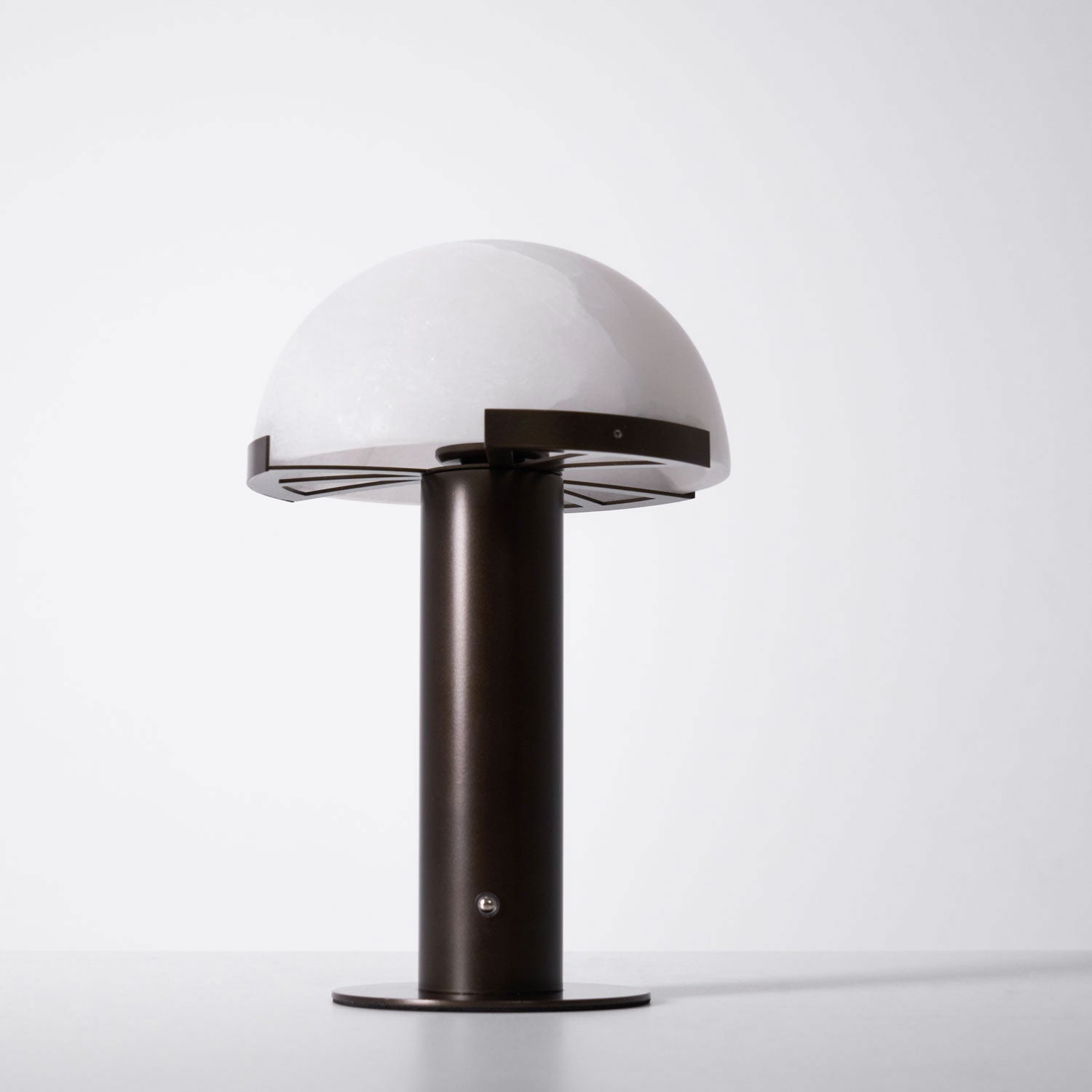 Stylish Round Mushroom Cap Alabaster Table Lamp