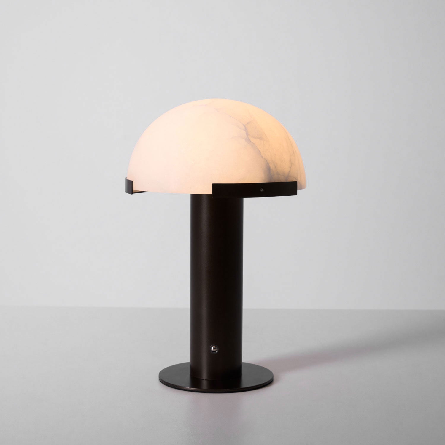 Stylish Round Mushroom Cap Alabaster Table Lamp