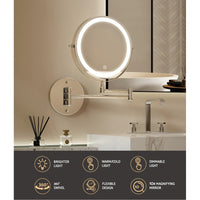 Glarefusion Three-tone Dimming Wall-mounted Makeup Mirror