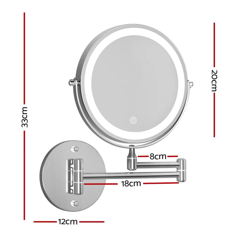 Glarefusion Three-tone Dimming Wall-mounted Makeup Mirror