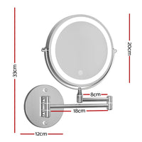 Glarefusion Three-tone Dimming Wall-mounted Makeup Mirror