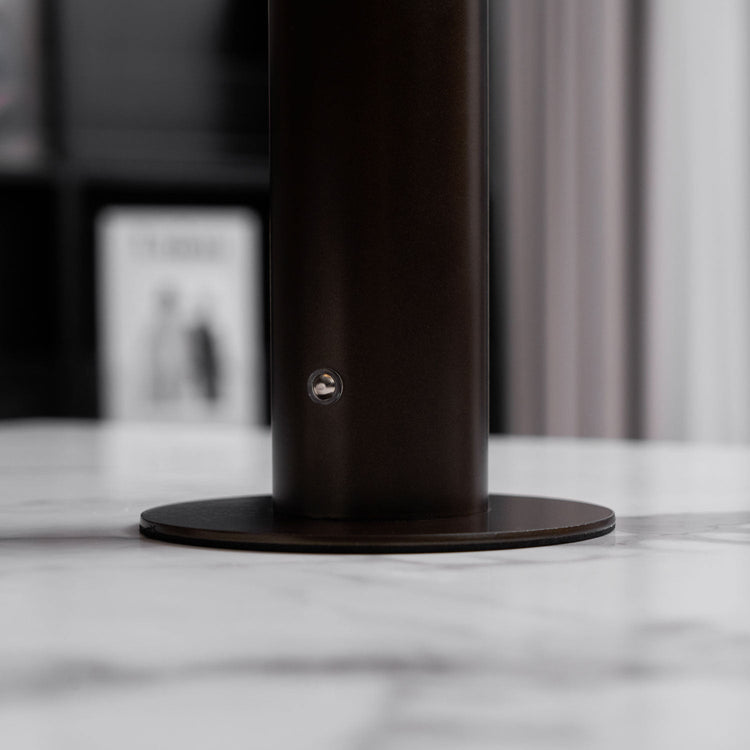 Stilfuld rund svampehætte Alabaster bordlampe