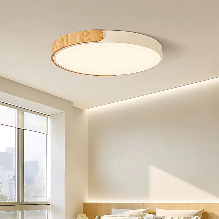 Modern Circular Wooden Ceiling Light