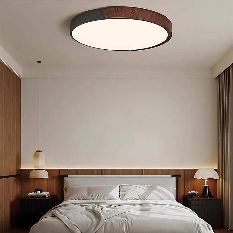 Modern Circular Wooden Ceiling Light