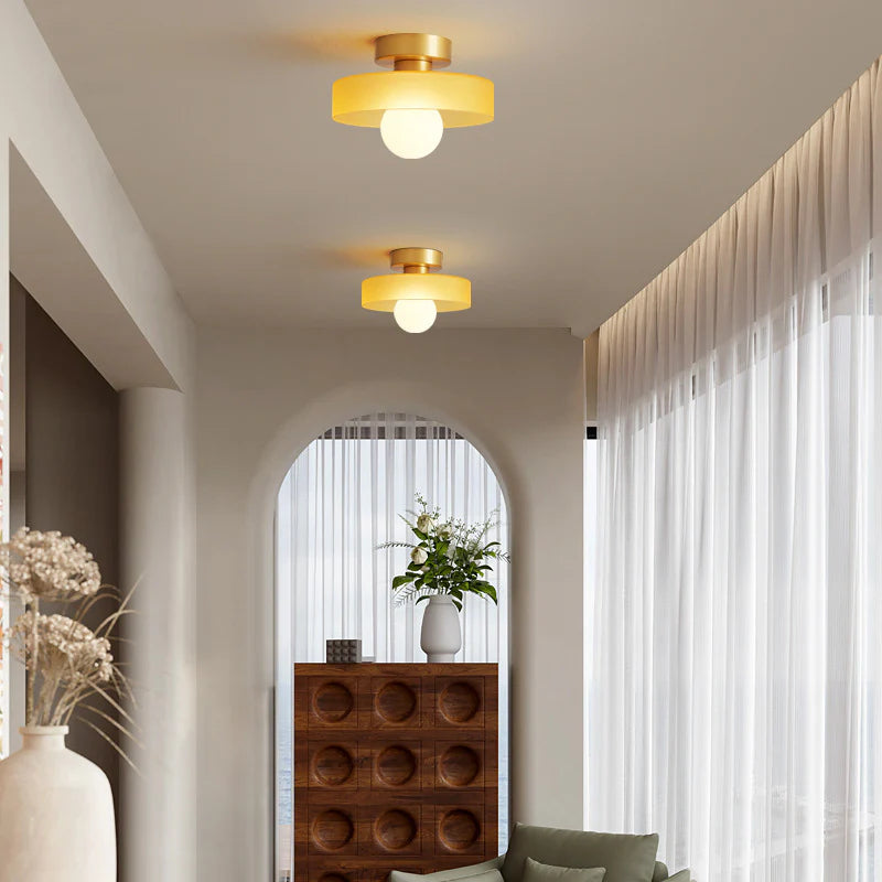 Modern Minimalist Bauhaus Glass Ceiling Light