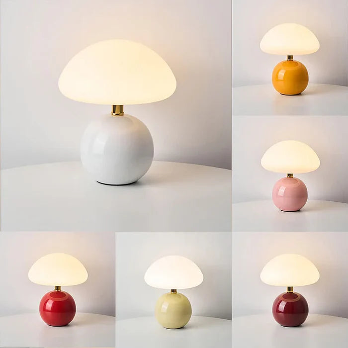 Glarefusion French Cream Mushroom Lamp