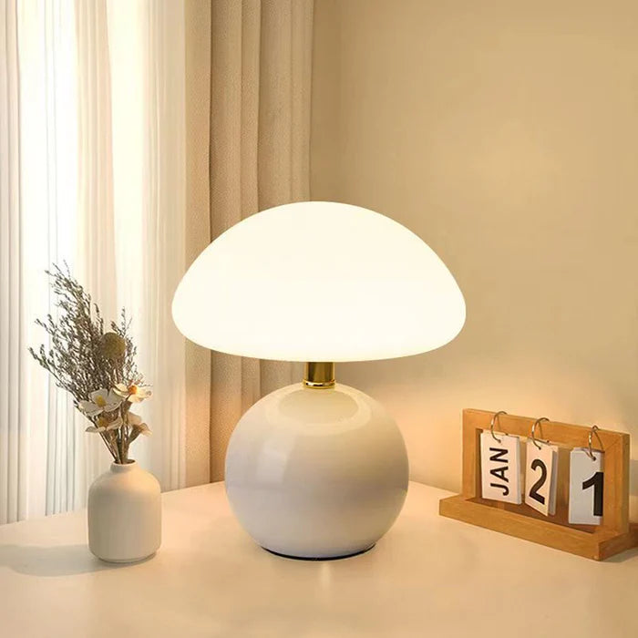 Glarefusion French Cream Mushroom Lamp