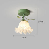 French-Style Stained Glass Flower Lamp