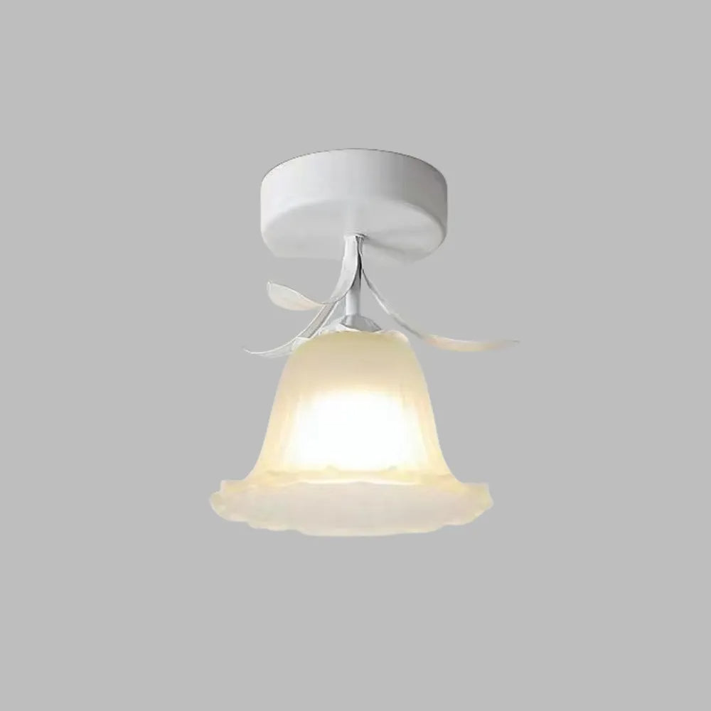 French-Style Stained Glass Flower Lamp