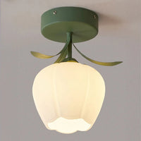 French-Style Stained Glass Flower Lamp