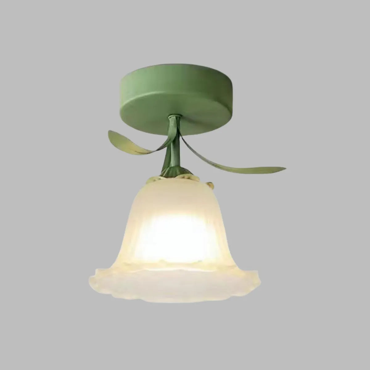 French-Style Stained Glass Flower Lamp