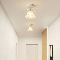 French-Style Stained Glass Flower Lamp