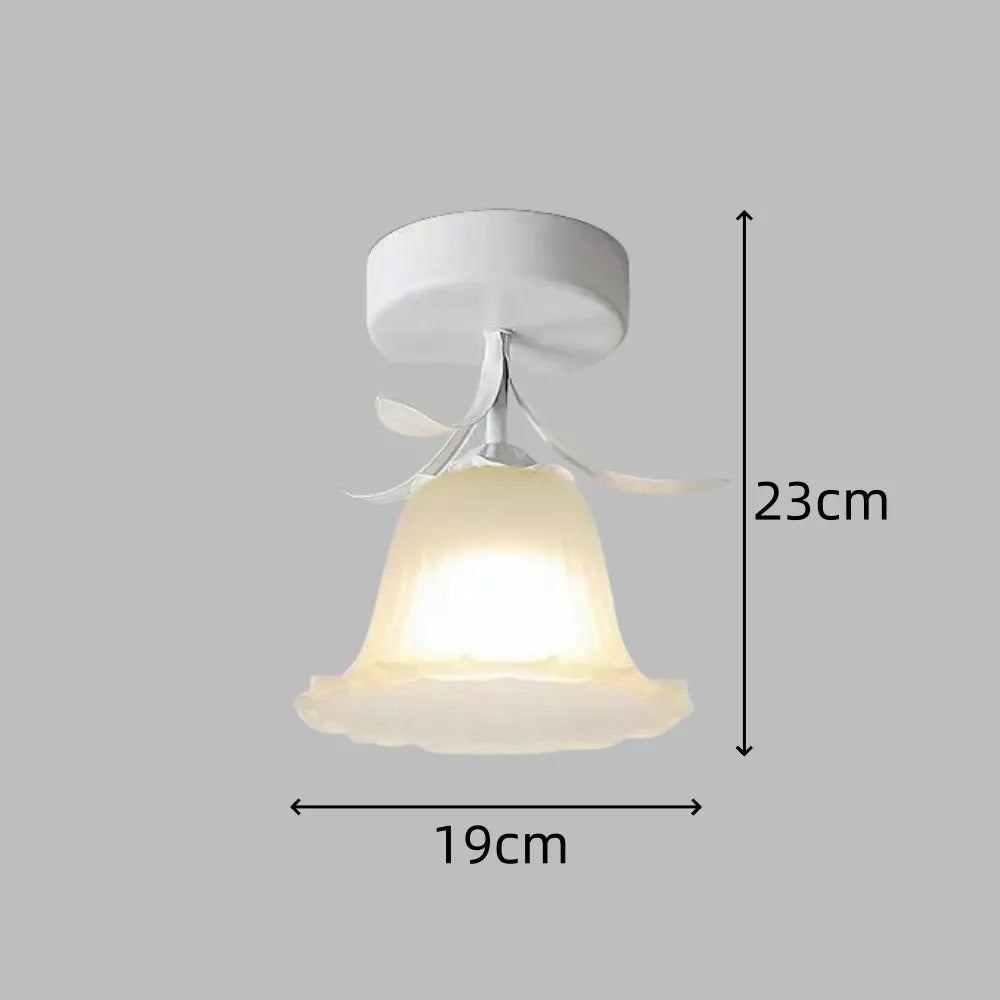 French-Style Stained Glass Flower Lamp