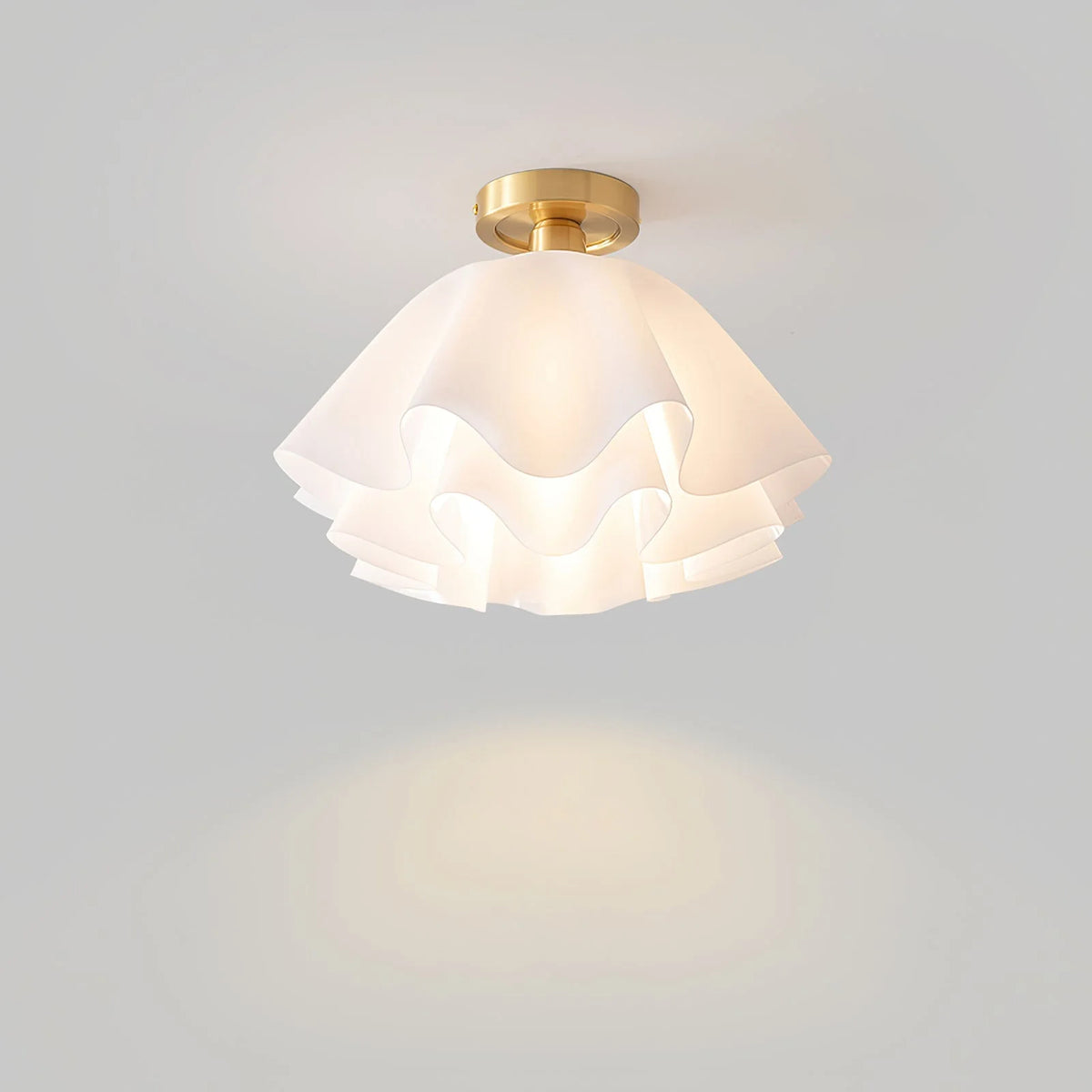Moderne weiße Blume Semi Flush Mount Deckenlampe