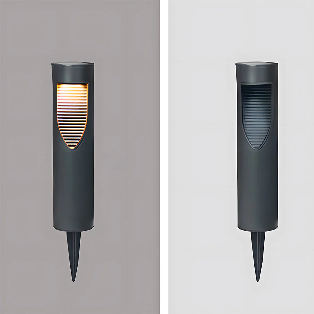 Lampes de sol de jardin noires à énergie solaire